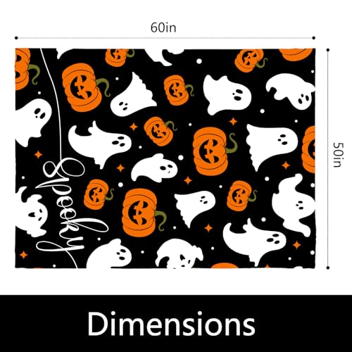 Halloween Blanket Flannel Throw for Couch Bed Camping 50x60 Inches