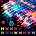 Glow in the Dark Face & Body Paint Markers - 12 Colors for Skin, UV Neon