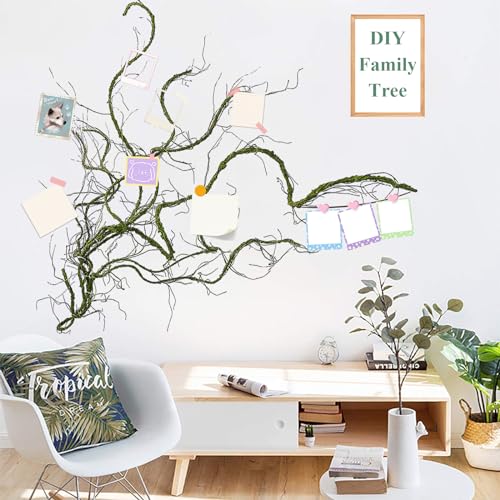 118 Inch Green Bendable Faux Grapevine Garland Wall Decor - Big / Green