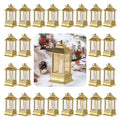 24 Pack Gold Mini Lanterns Decorative Indoor for Wedding & Events - Plain