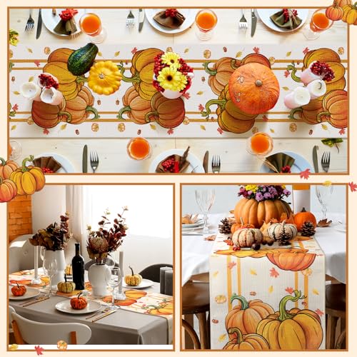 Cute 12-Piece Seasonal Farmhouse Table Runner Set - Thanksgiving, Christmas & Fall Decor