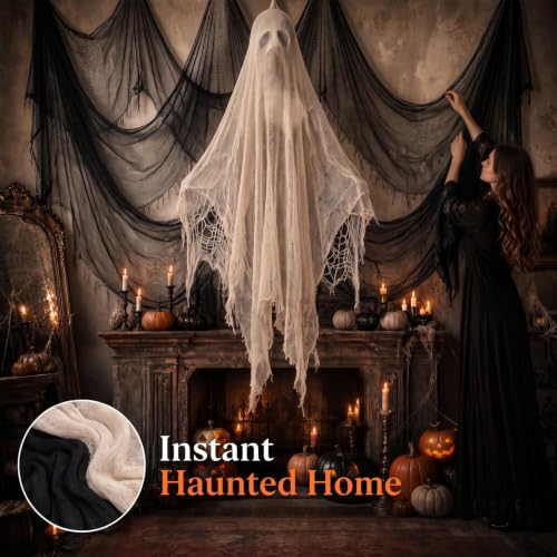 Halloween Creepy Cloth Set - Indoor Outdoor Spooky Decorations 6 Pieces