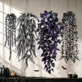 Fake Gothic Plants 4-Pack for Halloween Bathroom & Indoor Decor - White Pot Variation