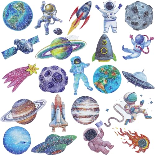 Glitter Galaxy Temporary Tattoos for Kids, 120 Pack Space Party Favors