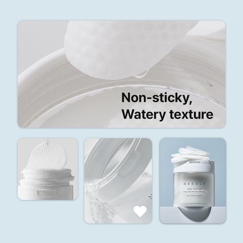 Needly Daily Toner Pad I Exfoliating Pads for Face with BHA & PHA(80 Pads), Deep Hydration, Pore Minimizer for Face, Centella, Tea Tree, High Volume Essence, Extra Large Cotton Pad, Korean Skin Care