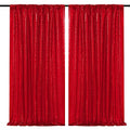 Red Sequin Backdrop Curtains for Party 2ft x 8ft - 2 Panels