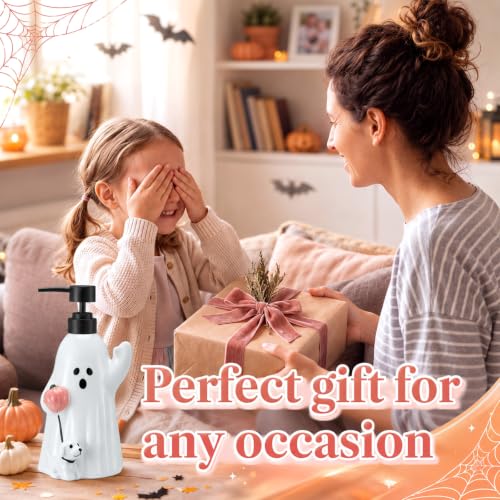 Ghost Puppy Soap Dispenser Ceramic 500ml - Halloween Bathroom Decor