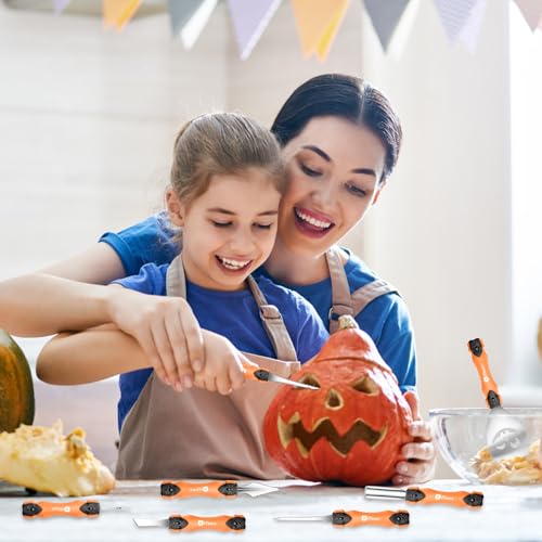 Pumpkin Carving Tools Set - 7 Pcs Stainless Steel Halloween Jack-O-Lantern Kit - Variation 7