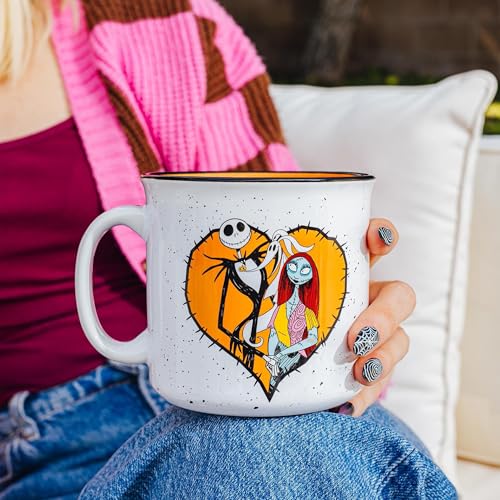 Large Ceramic Coffee Mug 20oz Nightmare Before Christmas Jack Sally Zero