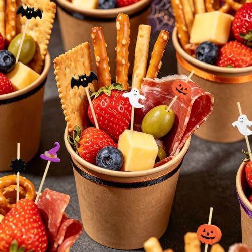 Halloween Mix Cocktail Picks - Spooky Food Skewers for Appetizers & Drinks