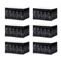 Black Metallic Foil Fringe Table Skirts - 6 Pack, 9 Feet x 29.5 Inches, Party Decor Variation of THIS listing
