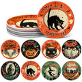 Halloween Dinnerware Set 8 Pieces Colorful Plates & Serving Dishes - Festive Party Supplies