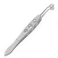 FUNORNAM Meibomian Gland Expressor Professional Prevent Excessive Force Eyelid Massage Forceps for MG Issue Dry Eyes, Premium Stainless Steel (Round)
