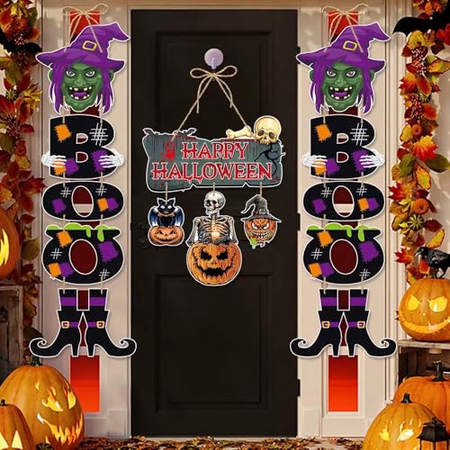 Halloween Door Decorations Witch Legs Pumpkin Wall Hanger Indoor Outdoor Decor