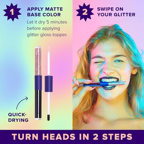 Unicorn Snot Quiet Riot Glitter Lip Duo - Chasm Black Lipstick & Glitter Gloss