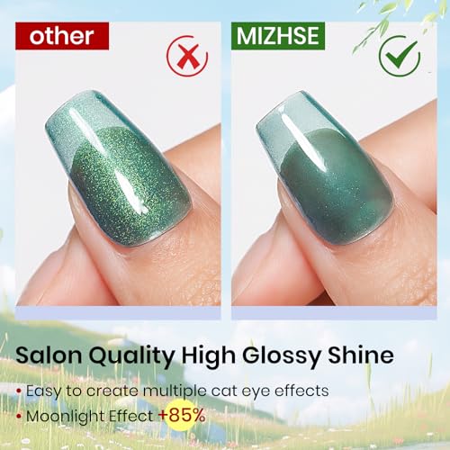 Cat Eye Gel Polish Set - 6 Jewel Holographic Magnetic Colors with Magnet - Variation of THIS listing