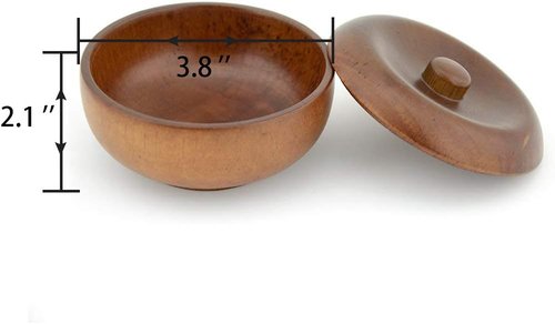 Grandslam Wooden Shaving Bowl - Easy Lathering Shaving Soap Bowl for Men | Oak Wood Design