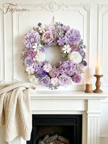 Purple Lavender Lilac Artificial Flower Set - Silk Roses, Dahlias & More