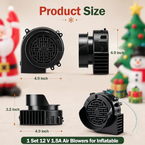 12V 1.5A Inflatable Blower Replacement Fan - Waterproof Outdoor Use - Variation 1 / 12V 1.5A