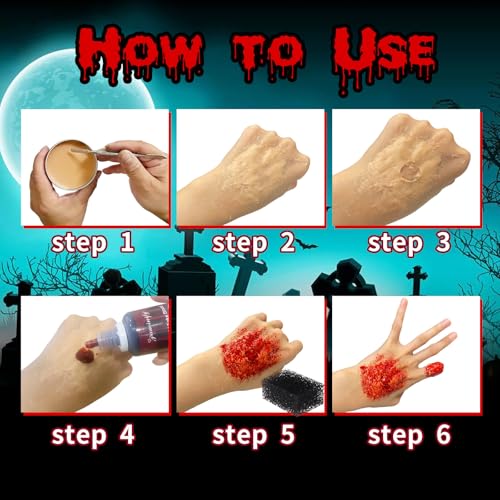 Bruise Wheel Makeup Kit for Special Effects Halloween SFX Fake Injury