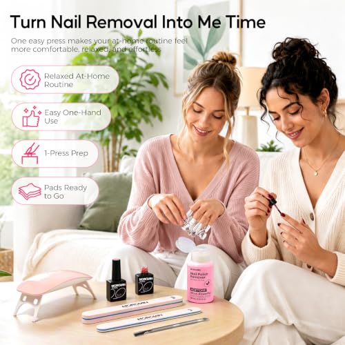 Morovan Rose Scent Acetone Nail Polish Remover - Gel & Regular Polish, 6.34 Fl Oz