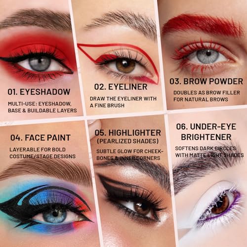 White Matte Eyeshadow Single with Mirror - Highly Pigmented & Blendable