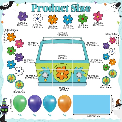 Halloween Car Decoration Kit 60 Pieces for Trunk or Treat & Festive Parties