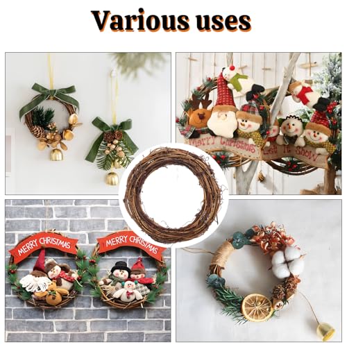 18 Pack 6 Inch Natural Grapevine Wreath Set for DIY Crafts Christmas & Wedding Decor