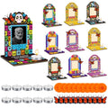 Dia De Los Muertos Photo Frame Set with Candles & Decor for Ofrenda Altar