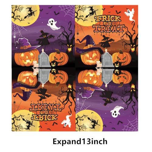 Halloween Pumpkins Party Plates Set 81pcs Orange & Black with Tablecloth & Utensils