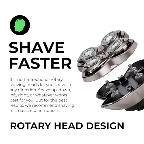 Replacement Blade for Skull Shaver Carver PRO 4 Rotary Head Shaver - Wet & Dry Compatible