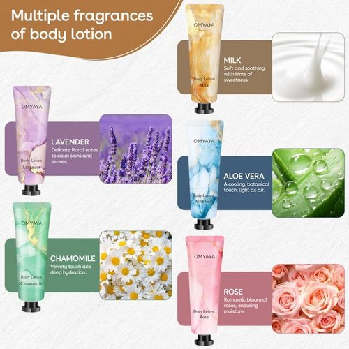 Body Lotion 40 Pack, Travel Size Mini Lotion, Bulk Gift Set for Women, Moisturizing Lotions 20ml*40, Birthday Holiday Gifts,Christmas Stocking Stuffers