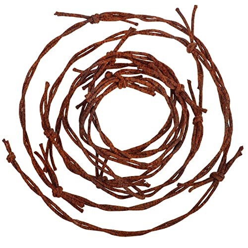 Funrous 8 Pcs Rusty Barbed Wire Garland for Halloween Western Party Decor - 60 Feet