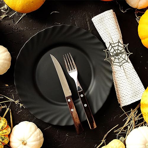 Halloween Spider Web Napkin Ring Holders Set - Retro Halloween Decor for Dinner Tables