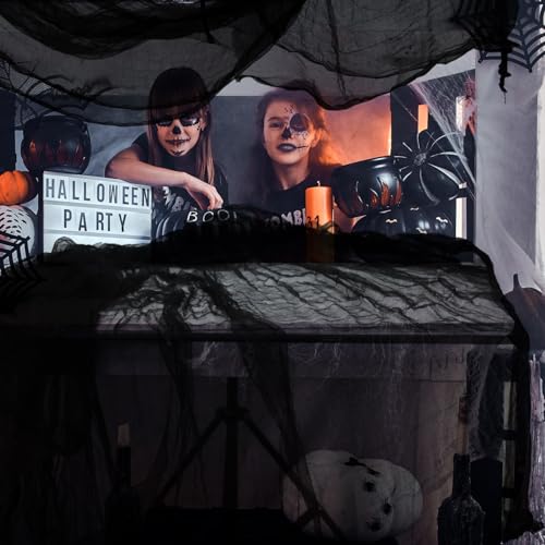 Halloween Creepy Black Cloth - 200 x 85 Inch Haunted House Party Decoration