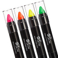 UV Glow Neon Face & Body Crayon Set of 4 - Bright UV Blacklight Fun