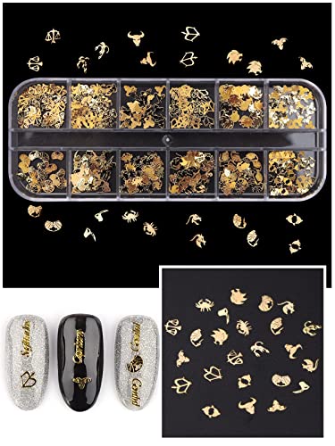 Zodiac Nail Charm Set - 2 Boxes Constellation Nail Art Accessories