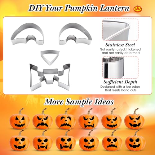 Halloween Pumpkin Carving Kit with Stencils & Tools - 48 Pieces for Adults