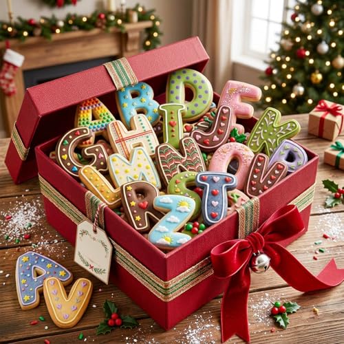 Alphabet Cookie Cutter Set - 26 Stainless Steel Letter Mold for Baking & Crafts