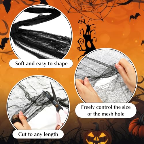 Halloween Black Cheesecloth for Crafting - 39.37 x 393.7 Inch, Variation of THIS listing