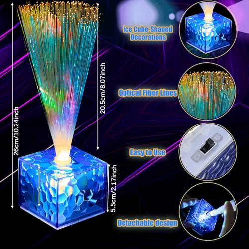 Mini Fiber Optic Lamp Set - 16 Pieces, 10 Inch Glow in Dark Party Favors
