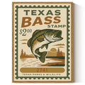 Largemouth Bass Wall Art - Vintage Framed Canvas Poster for Man Cave & Lake House