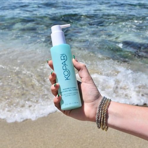 Kopari Marine Clean Gel Cleanser - Gentle Gel-to-Foam Formula with Amino Acids & Vitamin B5, 5 oz