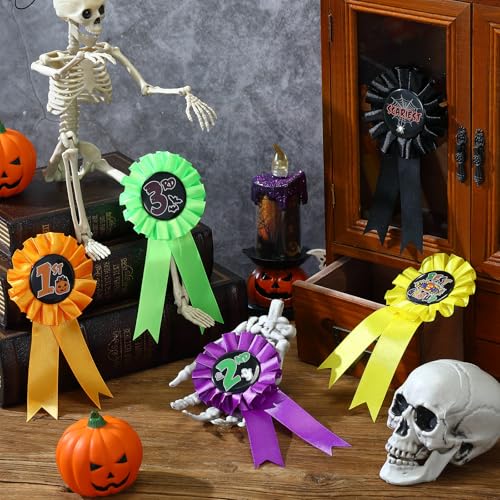 Halloween Award Ribbons Set - 15pcs Prize Ribbons for Costume Contests