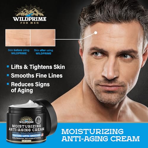 Men's Face Moisturizer Cream - Anti-Aging & Wrinkle Reduction - 2 oz Pack