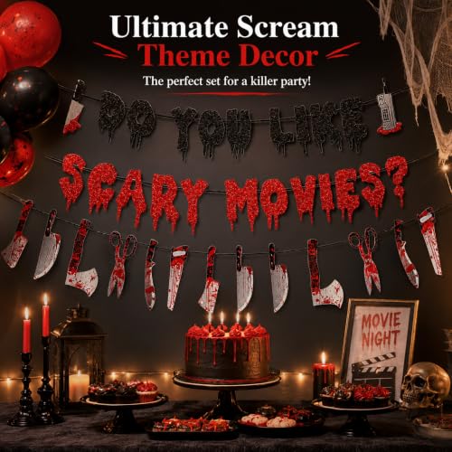 Halloween Scream Theme Banner - Spooky Horror Party Wall Decor