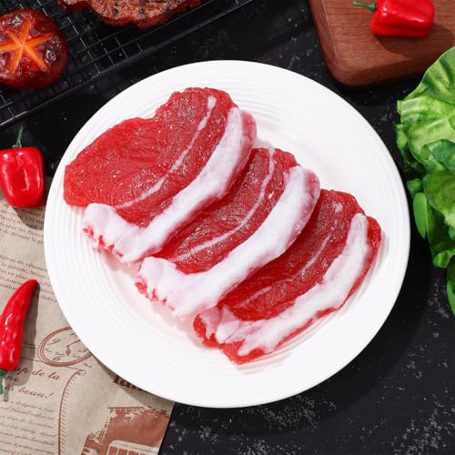 Fake Meat Prop Steak Set - Realistic Food Model for Kitchen Decor & Photos