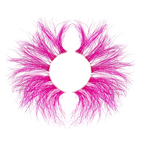 Pink 25mm 3D Mink Fake Eyelashes - Dramatic Wispy False Lashes for Halloween & Cosplay