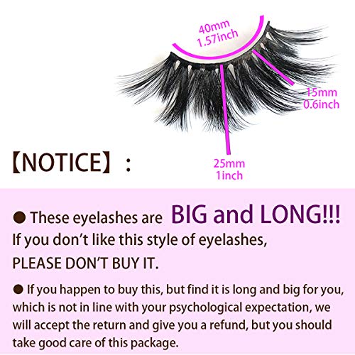 Dramatic 6D Faux Mink Lashes - Long Fluffy Volume Eyelashes - Variation 6D05