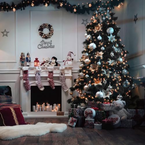 Black 5ft Artificial Christmas Tree with LED Lights and Tips - Halloween Decor